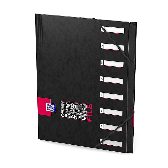 OXFORD Trieur ORGANISER FILE ETUDIANT 8 Positions + Elastique Coloris Aléatoire pas cher