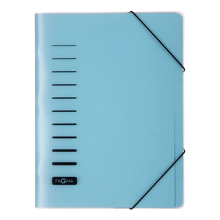 PAGNA Chemise Trieur à Elastique A4 Polypro 6 compartiments Bleu
