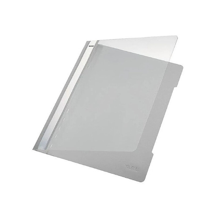 LEITZ Lot de 25 chemise à lamelle Standard A4 PVC Gris