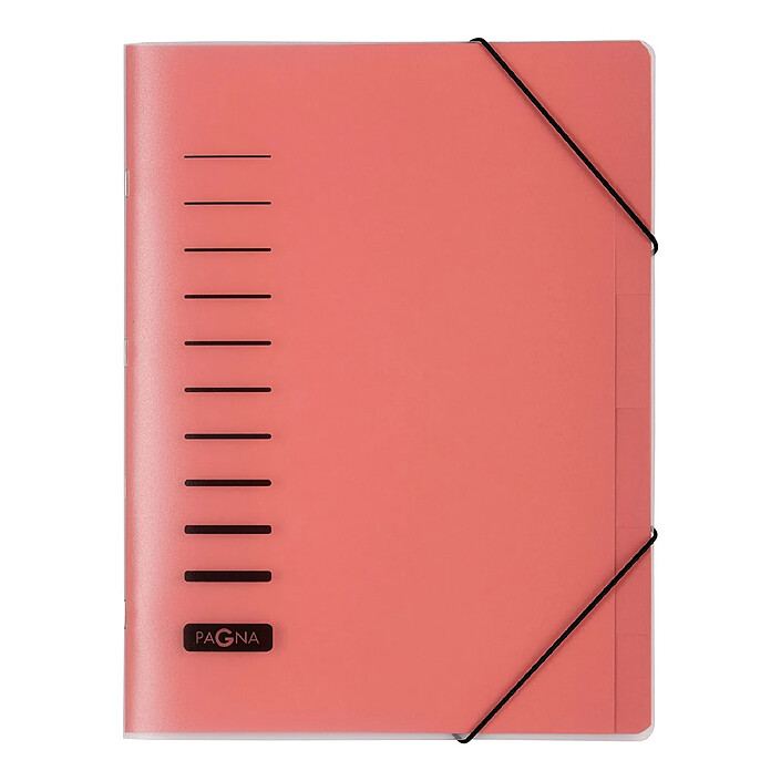 PAGNA Chemise Trieur à Elastique A4 Polypro 6 compartiments Rouge