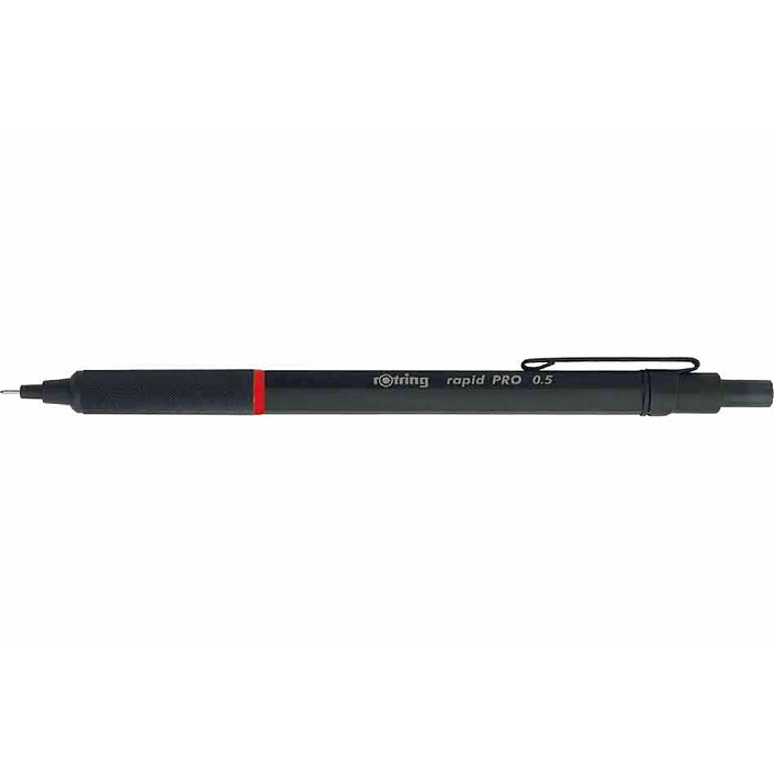 ROTRING Portemine rapid PRO métal massif Noir mat mines 2,0 mm