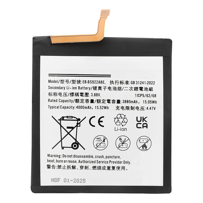 Avizar Batterie de remplacement pour Galaxy S23 FE Li-ion 4000mAh