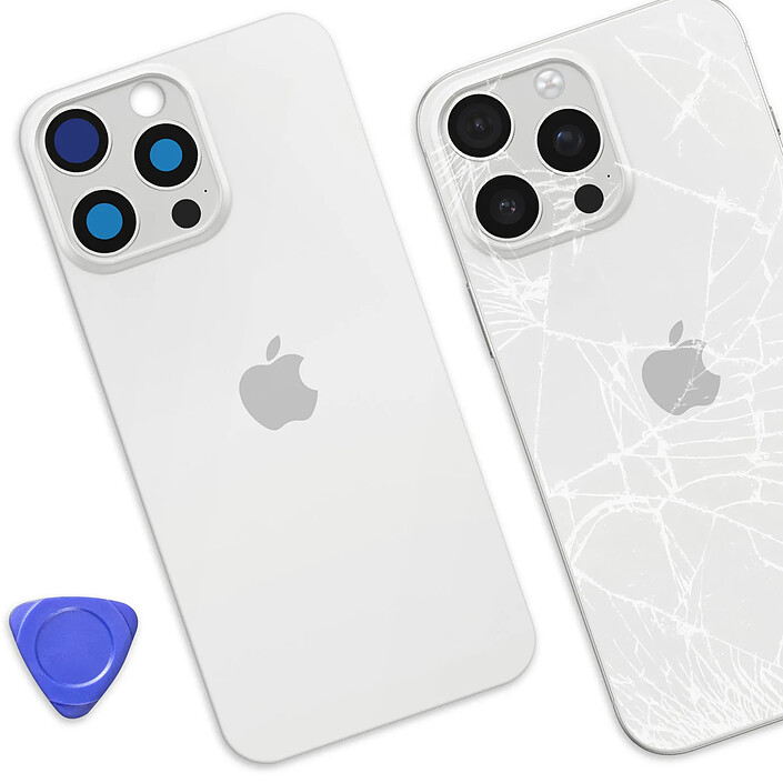 Acheter Avizar Cache Batterie de Remplacement pour iPhone 16 Pro Max avec Adhésif Intégré Blanc