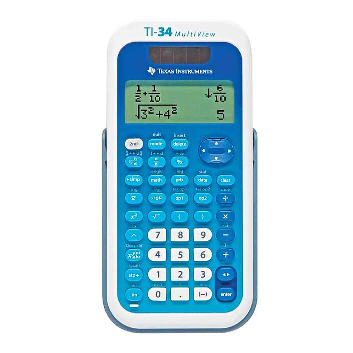 TEXAS INSTRUMENTS Calculatrice scolaire TI-34 Multi View 4 lignes 16 caractères