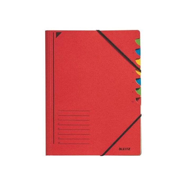 LEITZ Classeur trieur, format A4, 7 compartiments Rouge