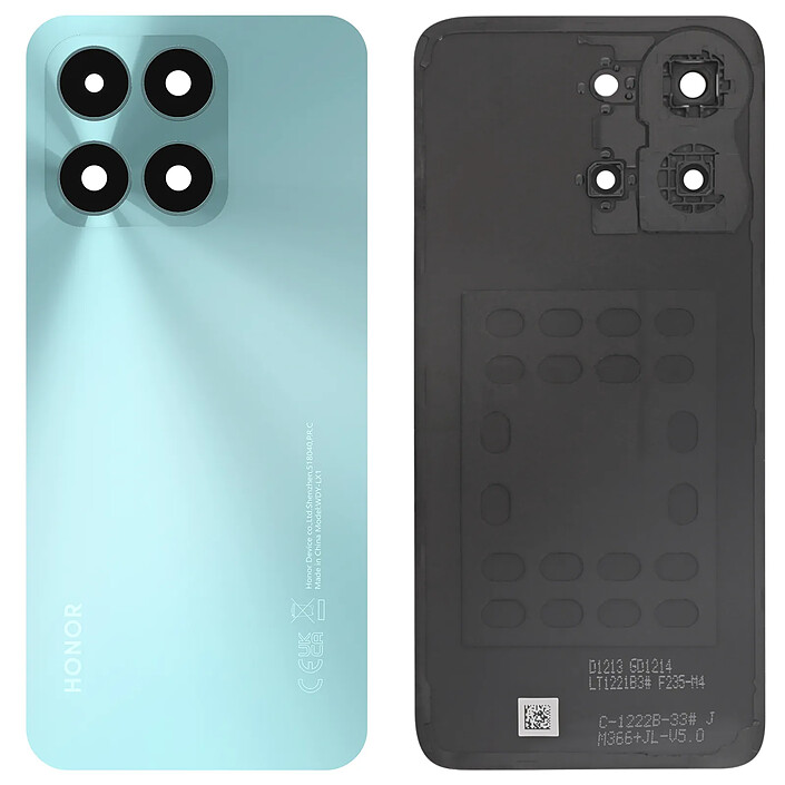Honor Cache Batterie Original pour Honor X6a avec Adhésif Pré-appliqué Turquoise