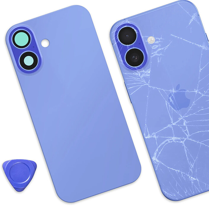 Acheter Avizar Cache Batterie de Remplacement pour iPhone 16 avec Adhésif Intégré Bleu clair