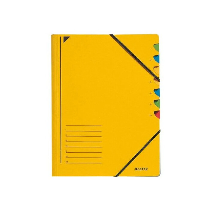 LEITZ Classeur trieur, format A4, 7 compartiments, jaune