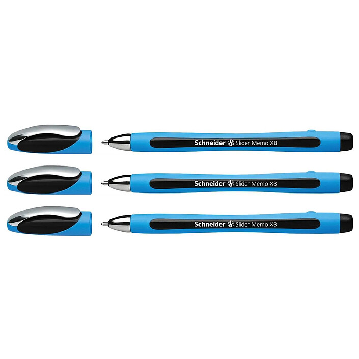 SCHNEIDER Stylo à bille Slider Memo Pointe Extra Large noir x 3