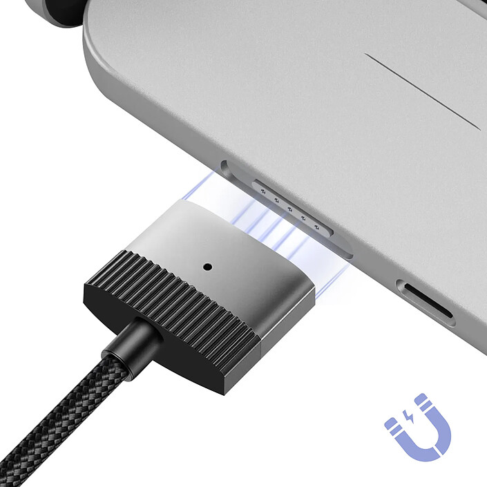 Acheter Hoko Câble de Charge Rapide 140W pour MacBook MagSafe 3 Vers USB-C 1.8m Noir