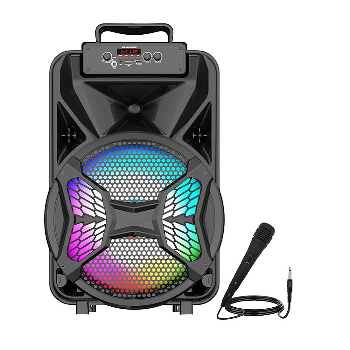 Avizar Enceinte Bluetooth Portable 51×32cm Lumineuse 10W avec Micro Intégré Noir