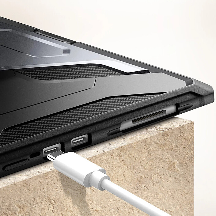 Supcase Coque pour Microsoft Surface Pro 8 Antichoc avec Béquille Support Noir pas cher