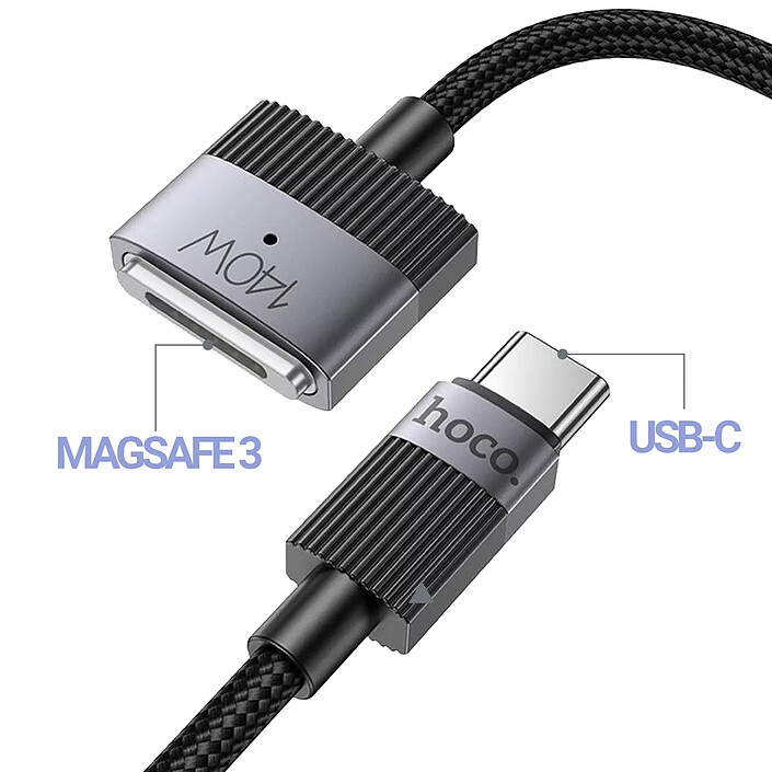 Avis Hoko Câble de Charge Rapide 140W pour MacBook MagSafe 3 Vers USB-C 1.8m Noir