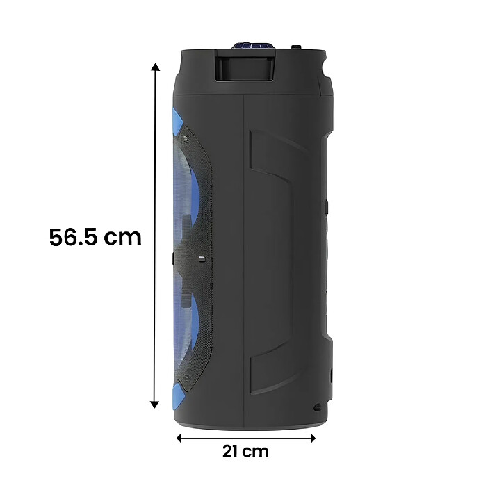 Acheter Avizar Enceinte Bluetooth Portable 57×21cm 2x Haut-parleurs 10W avec Micro Noir / Bleu