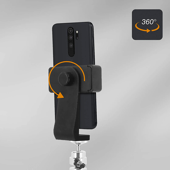 Acheter LinQ Trépied Bureau Smartphone Rotatif à 360° Pieds Extensibles  Argent