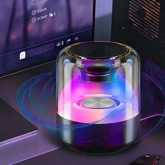 Avis Avizar Enceinte Bluetooth 5W Portable avec Éclairage LED RGB Noir