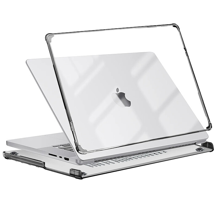 Supcase Coque Intégrale pour MacBook Pro 16 2023 , 2022 et 2021 Antichoc Noir transparent