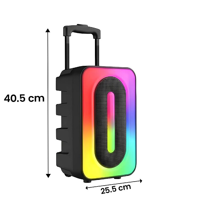 Acheter Avizar Enceinte Bluetooth Portable Lumineuse 2x Haut-parleurs 5W avec Micro Noir