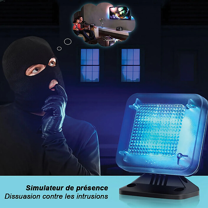 Avis Avizar Simulateur de Présence Effet TV Anti-Intrusion Programmable Blanc / Noir