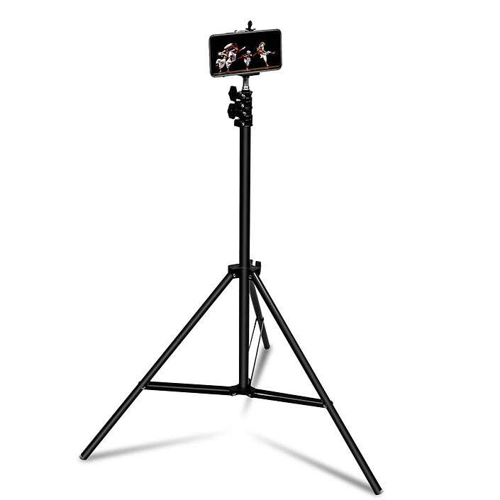 linq Trépied Smartphone et Appareil Photo Ajustable de 72 cm à 210 cm Léger  Noir