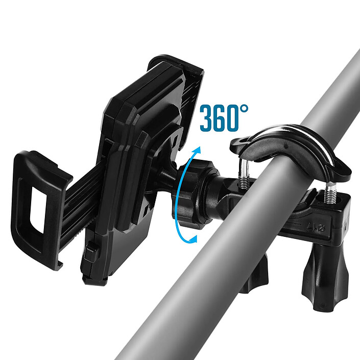 LinQ Support Vélo Universel Fixation Guidon Pinces ajustables Rotatif 360°  Noir pas cher