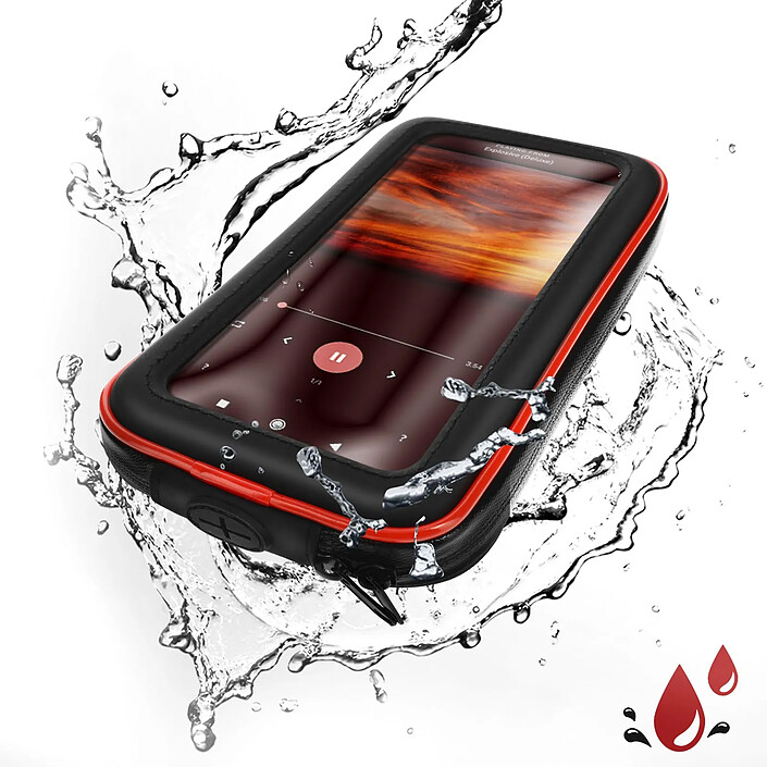 Acheter LinQ Support Moto /Scooter + Housse étanche Universelle Smartphone 6.3" max - Noir