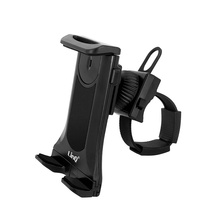 LinQ Support Téléphone / Tablette Guidon Fixation Bracelet Rotatif à 360°  Noir
