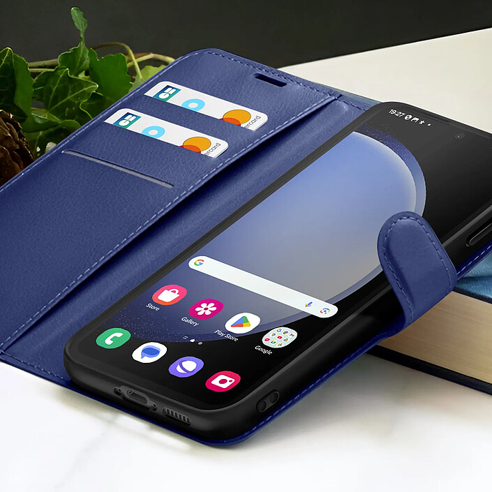 Acheter Zanaé Étui Portefeuille pour Galaxy S23 FE Fonction Support et Languette Magnétique Bleu nuit