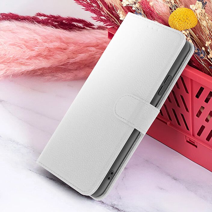 Zanaé Étui Portefeuille pour Oppo A53 / A53s Support et Languette Magnétique Blanc pas cher