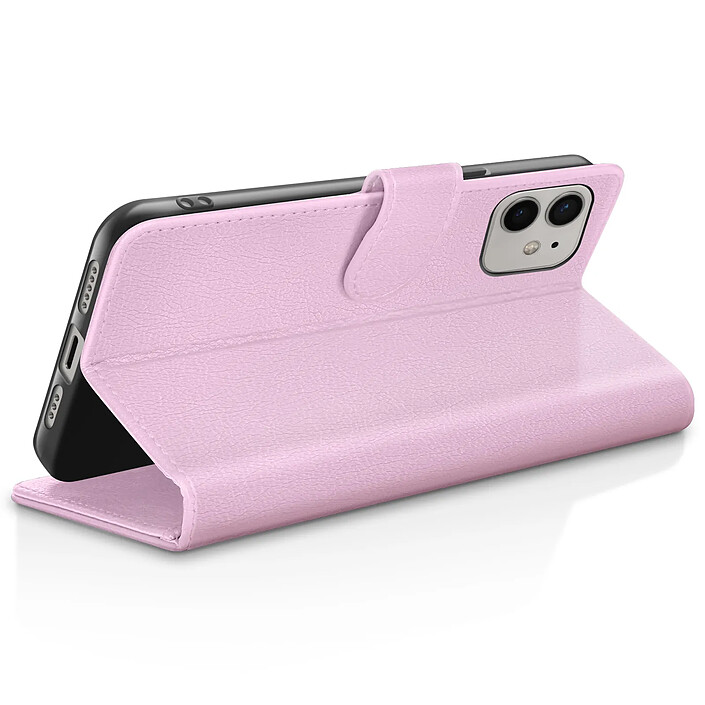 Avis Zanaé Étui Portefeuille pour iPhone 12 et 12 Pro Support et Languette Magnétique Rose