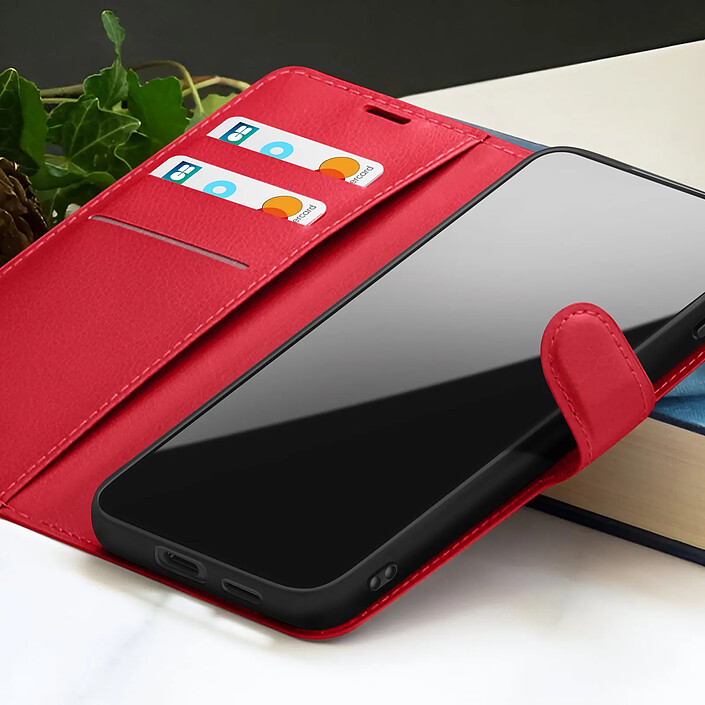 Acheter Zanaé Étui Portefeuille pour Honor Magic 6 Lite 5G Support et Languette Rouge