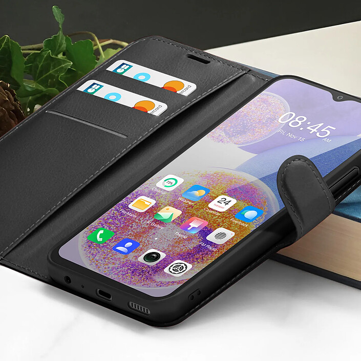Acheter Zanaé Étui Portefeuille pour Galaxy A23 4G / 5G avec Support et Languette Magnétique Noir
