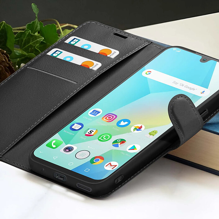 Acheter Zanaé Étui Portefeuille pour Galaxy A16 avec Fonction Support et Languette Magnétique Noir