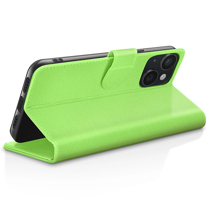 Avis Zanaé Étui Portefeuille pour iPhone 15 Support et Languette Magnétique Vert