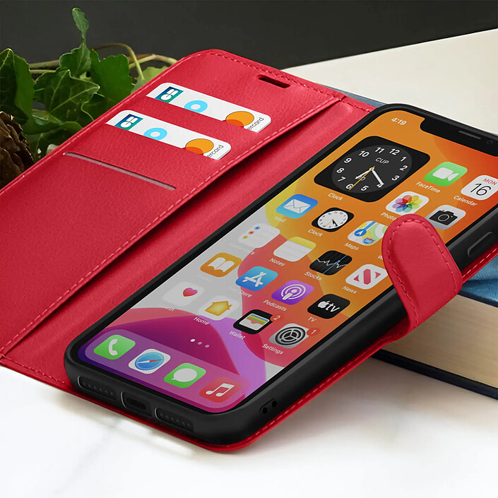 Acheter Zanaé Étui Portefeuille pour iPhone 11 Support et Languette Magnétique Rouge