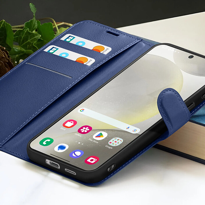 Acheter Zanaé Étui Portefeuille pour Galaxy S24 Plus avec Support et Languette Magnétique Bleu nuit