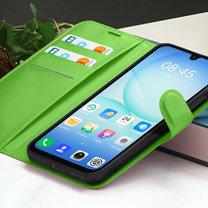 Acheter Zanaé Étui Portefeuille pour Samsung A17 Support et Languette Magnétique Vert