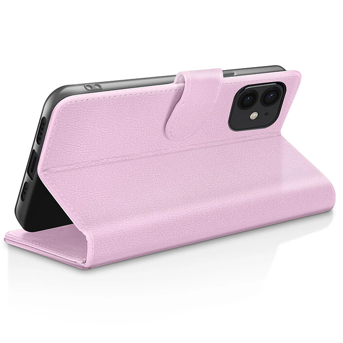 Avis Zanaé Étui Portefeuille pour iPhone 12 mini Fonction Support et Languette Magnétique Rose