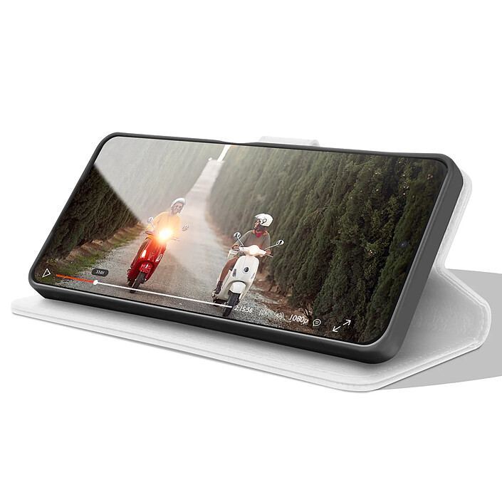 Avis Zanaé Étui Portefeuille pour Oppo A53 / A53s Support et Languette Magnétique Blanc