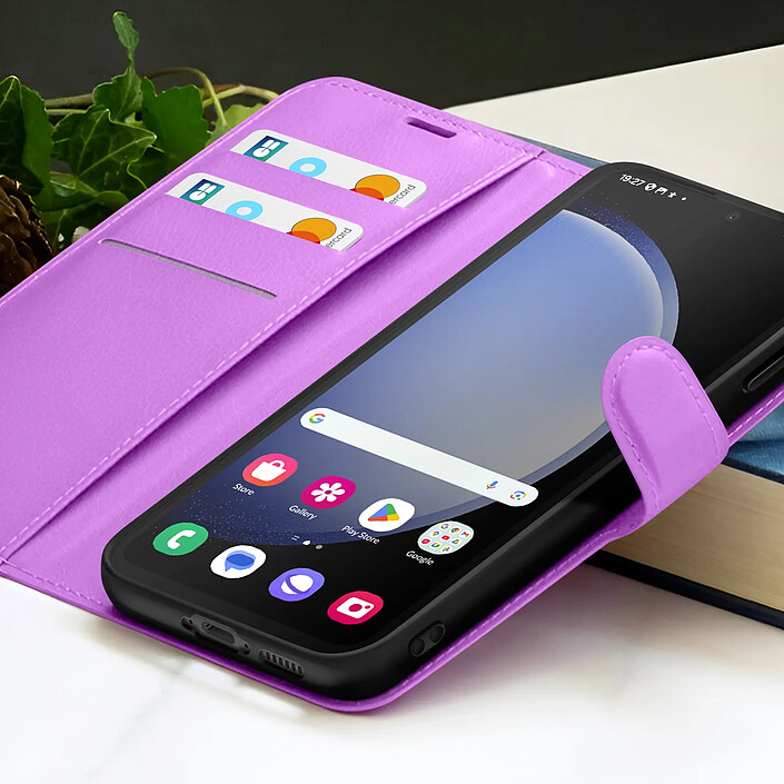 Acheter Zanaé Étui Portefeuille pour Galaxy S23 FE Fonction Support et Languette Magnétique Violet