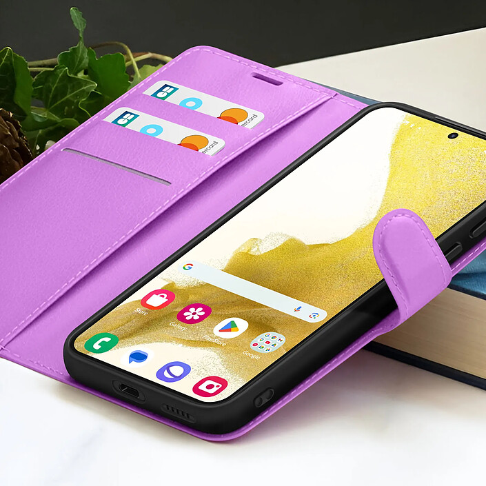 Acheter Zanaé Étui Portefeuille pour Samsung Galaxy S22 Plus Support et Languette Violet