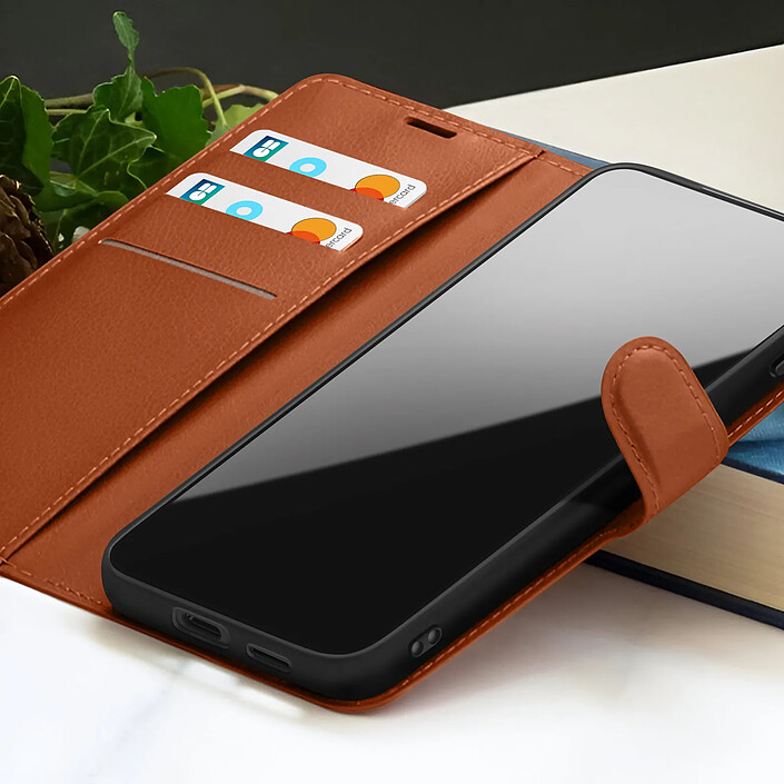 Avis Zanaé Étui Portefeuille pour Realme C21Y / C25Y Support et Languette Marron