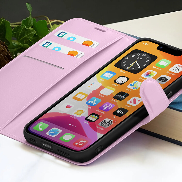 Acheter Zanaé Étui Portefeuille pour iPhone 16e Support et Languette Magnétique Rose