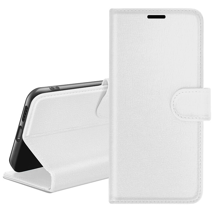 Zanaé Étui Portefeuille pour Oppo A53 / A53s Support et Languette Magnétique Blanc