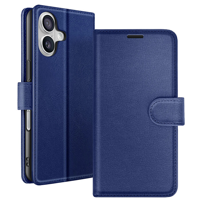 Zanaé Étui Portefeuille pour iPhone 17 Air Fonction Support et Languette Magnétique Bleu nuit