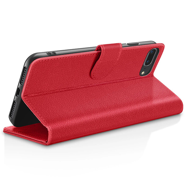 Avis Zanaé Étui Portefeuille pour iPhone 8 Plus / 7 Plus Support et Languette Magnétique Rouge