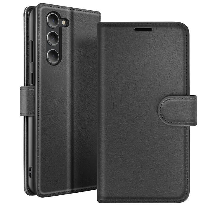 Zanaé Étui Portefeuille pour Galaxy S23 Plus avec Support et Languette Magnétique Noir