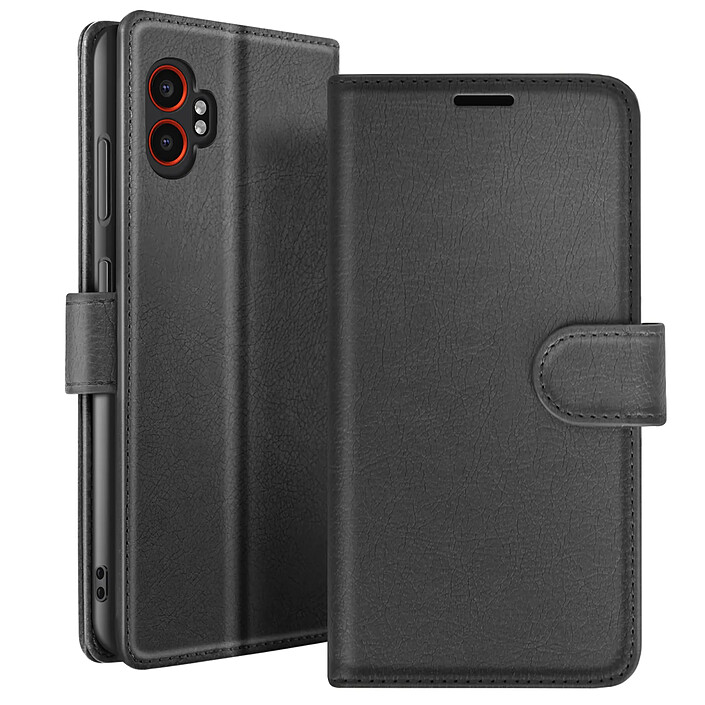 Zanaé Étui Portefeuille pour Galaxy XCover 7 Pro avec Support et Languette Magnétique Noir