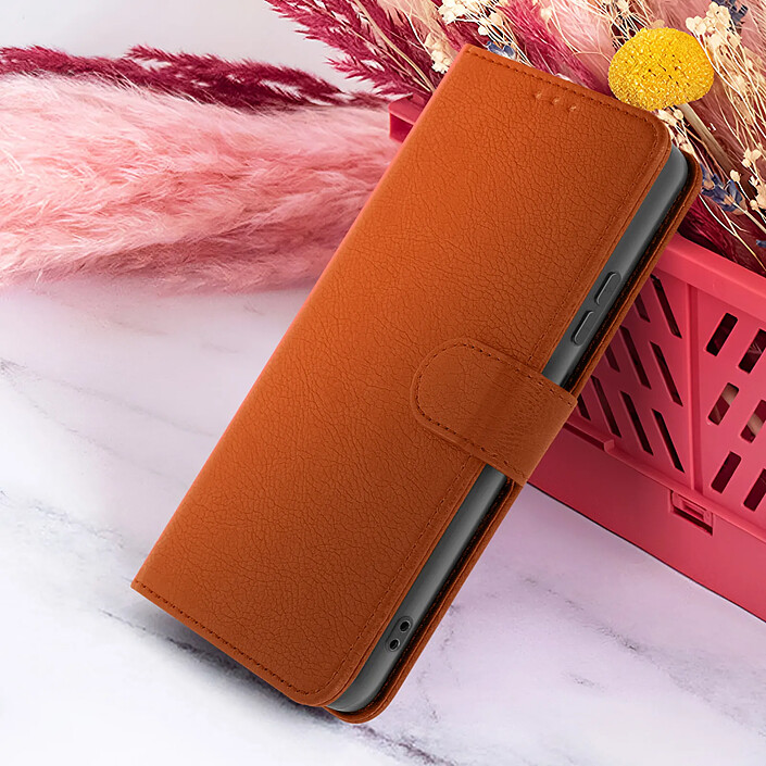 Acheter Zanaé Étui Portefeuille pour Realme C21Y / C25Y Support et Languette Marron