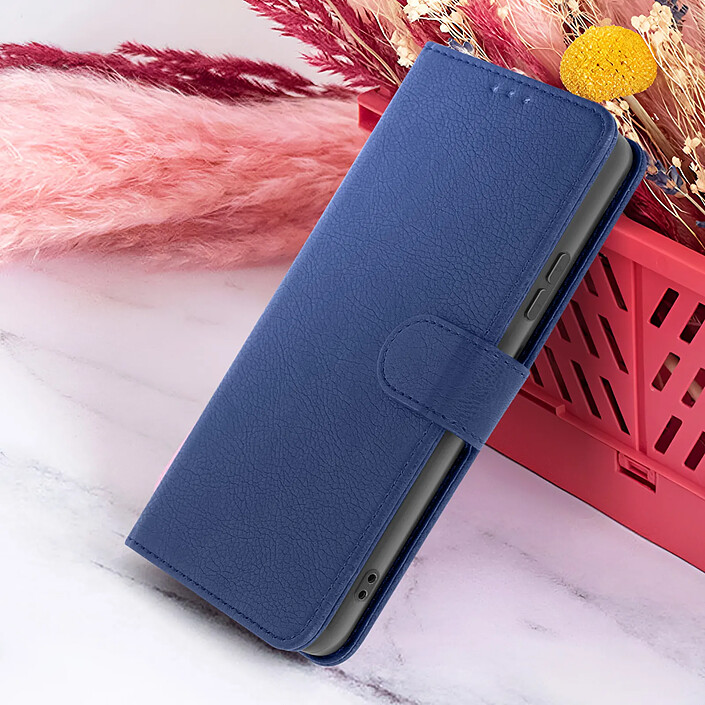 Zanaé Étui Portefeuille pour Samsung A26 Support et Languette Magnétique Bleu nuit pas cher